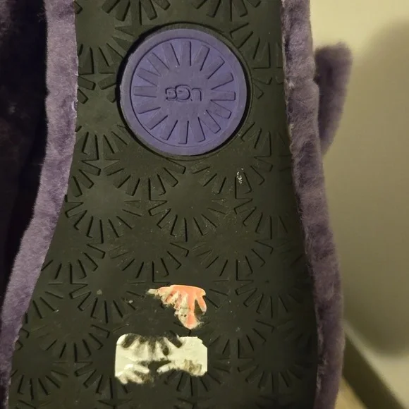 UGG Purple Fuzzy Slippers - Picture 7 of 8